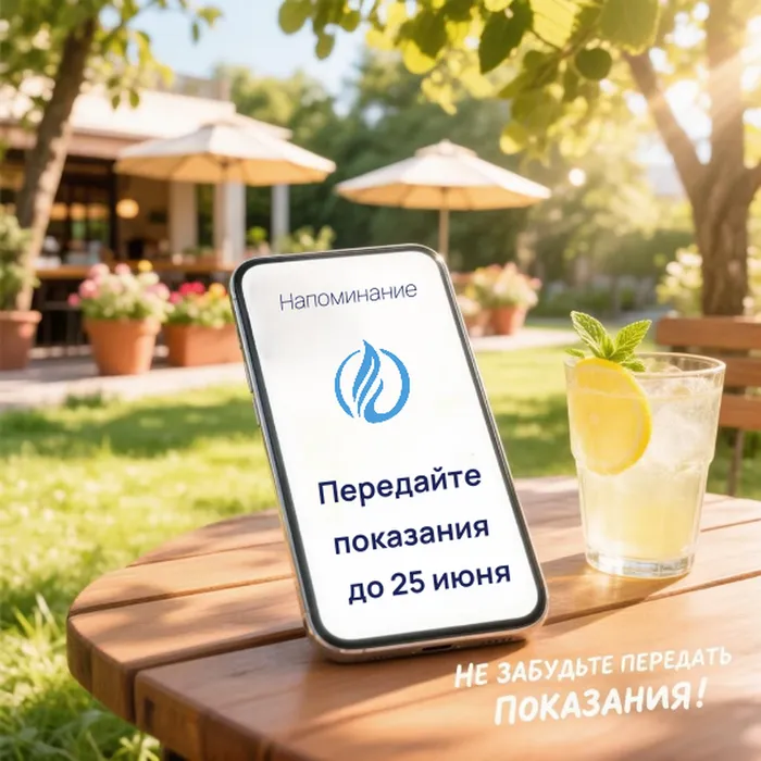 Передать показания до 25 июня