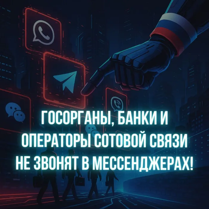 Госорганы, банки и операторы сотовой связи не звонят в мессенджерах!